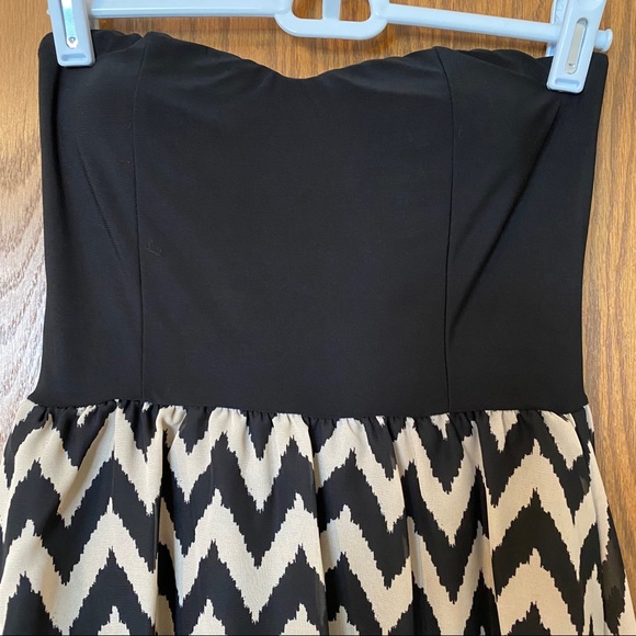 Wet Seal High Low Chevron Strapless Dress - Picture 3 of 6